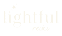Lightful Reiki logo with sparkles and calming font.